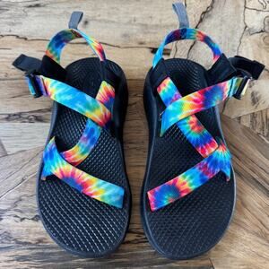 Chaco Z/1 Classic Sandals Tie Dye Rainbow Multi-Color - Kids Size 3 - Like New